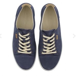 Ecco Soft 7 Sneakers  Ladies Size 9-9.5  Nubuck Navy
